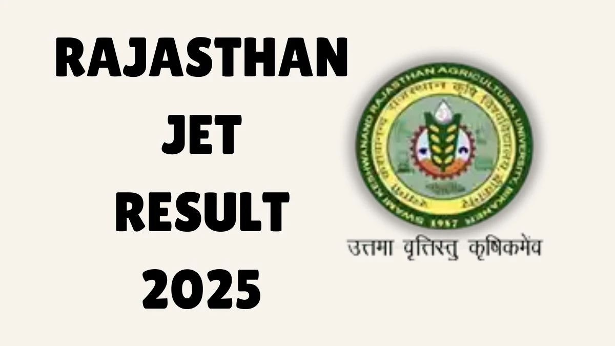 Rajasthan JET Result 2025
